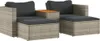 vidaXL 5-tlg. Garten-Sofagarnitur mit Kissen Grau Poly Produktbild-Vorschau 1