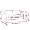 vidaXL 2-Sitzer-Sofa Schwarz 140 cm Stoff Produktbild-Vorschau 2