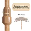 Sekey Rechteckiger Sonnenschirm 200x150 cm Holzoptik, Produktbild-Vorschau 10