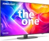 A Philips Ambilight TV displaying colorful abstract graphics and text. Podgląd zdjęcia produktu