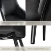 Chaise MARILYN Effet Velours Style Scandinave - noir, Lot Voir les images du produit 5