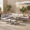 home24 Dining-Loungeset - 5-teilig - Aluminium / Polyester Produktbild-Vorschau 1