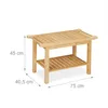 Sgabello da bagno Relaxdays in bambù, con ripiano Anteprima dell’immagine prodotto 4