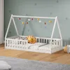 Hausbett NICOLAS 90 x 200 cm weiß -  bodentiefes Kinderbett Produktbild-Vorschau 6