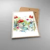 Gerahmtes Poster - Rahmen in heller Eiche - Blumen Wiese Produktbild-Vorschau 3