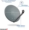PremiumX PXS80 Satellitenschüssel 80cm Stahl Anthrazit Produktbild-Vorschau 2