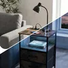 Odkládací stolek Relaxdays s LED osvětlením, zásuvkami, USB Náhled obrázku produktu 5