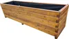 A wooden planter box with a black liner, shown against a white background. Produktbild-Vorschau