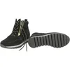 A pair of black Gabor Comfort lace-up ankle boots are shown against a white background. One boot is shown from the side, and the other is shown from the sole. Produktbild-Vorschau