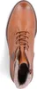 A top-down view of a brown leather boot with laces and a zipper. Produktbild-Vorschau