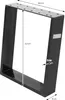 A black metal table leg frame with dimensions indicated. Náhľad obrázku produktu
