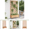 The Living Store Kvetináč s mriežkou a kolieskami Hnedé Náhľad obrázku produktu 1