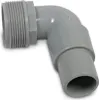 90° Winkeldruckschlauchtülle grau AG 11/2 Zoll x 38/32 mm Produktbild-Vorschau 3