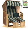Strandkorb Ostsee 2-Sitzer 120cm breit in beige grün Produktbild-Vorschau 1