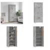 vidaXL Highboard Betongrau 69,5x34x180 cm Holzwerkstoff - Produktbild-Vorschau 1