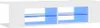 A white TV stand with blue accents and shelves. Anteprima dell’immagine prodotto