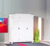 Calosso - Kleiderschrank 3-türig, 150x56 cm Weiß, Garderobe Produktbild-Vorschau 7