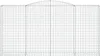 vidaXL Gabionen mit Hochbogen 10Stk. 400x50x200/220cm Produktbild-Vorschau 4