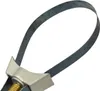 A close-up view of an adjustable oil filter wrench with a metal strap. Anteprima dell’immagine prodotto