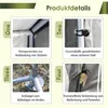Garagetent 244x241x217 cm van 170 g/m² PE, waterdicht en Productafbeelding-voorbeeld 3
