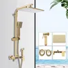 Duschsystem, Wandmontage, s Regenwassererlebnis, Gold Produktbild-Vorschau 3