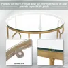 HOMCOM Tables gigognes Lot de 2 Tables Basses Rondes Design Voir les images du produit 6