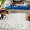 Teppich FLAT 48774/367 Laub Vögel -  creme grau Grau Produktbild-Vorschau 4
