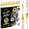Acrylmarkeerders, goud, 12 stuks. Permanent, niet giftig, Productafbeelding-voorbeeld 1
