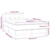 vidaXL Boxspringbett mit Matratze & LED Dunkelbraun 120x200 Produktbild-Vorschau 9