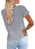 Damen Kurzarm-Shirts, Rundhalsausschnitt, lockere, lässige Produktbild-Vorschau 2