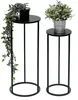 DanDiBo Sgabello da fiore in metallo nero Rotondo Anteprima dell’immagine prodotto 5