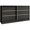 BEAUTYSOFA Kommode MIRELA 160 cm Schwarz, Sideboard mit 2 Produktbild-Vorschau 2