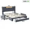 INONEFT čalúnená posteľ 160x200 cm s USB portami a Náhľad obrázku produktu 3