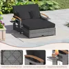 COSTWAY Polyrattan Gartensofa mit Liegefunktion, Produktbild-Vorschau 8