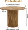 STILVORA Eettafel, rond, diameter 100 cm, geschikt voor 4-6 Productafbeelding-voorbeeld 7