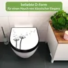 WC Sitz D-Form Schwarz mit Absenkautomatik Motiv Pusteblume Produktbild-Vorschau 2