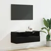 vidaXL TV skrinka na stenu, 80 x 30 x 30 cm, čierna, vzhľad Náhľad obrázku produktu 2