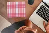 MuchoWow® Mauspad Mousepad Kariert - Rosa - Muster 23x19 cm Produktbild-Vorschau 3