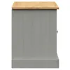 vidaXL Schuhbank VIGO Grau 106x35x45 cm Massivholz Kiefer - Produktbild-Vorschau 15
