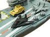 A toy aircraft carrier with toy vehicles and aircraft on its deck. Náhľad obrázku produktu