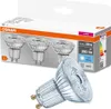A package of three Osram LED light bulbs with one bulb shown in the foreground. Produktbild-Vorschau