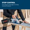 A person is using a Bosch circular saw on a wooden plank. Produktbild-Vorschau