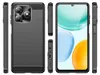 Multiple views of a black smartphone case, including the back, sides, and a front view of a smartphone with a colorful wallpaper. Produktbild-Vorschau