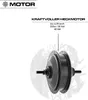 A diagram of an e-bike motor with descriptive text. Produktbild-Vorschau