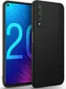 A black phone case is shown next to a smartphone displaying the number '20'. Produktbild-Vorschau
