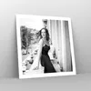 Poster - Poster ohne Rahmen - Frau Balkon Straße - 60x60 cm Produktbild-Vorschau 7
