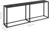 vidaXL Konsolentisch Schwarz 200x35x75,5 cm Hartglas Produktbild-Vorschau 6