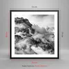 Gerahmtes Poster - Schwarzer Rahmen - Berge Nebel Gipfel - Produktbild-Vorschau 5