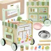 Chariot de marche en bois, table d'apprentissage, cuisine, Voir les images du produit 1