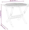 A line drawing of a wooden folding garden table with dimensions indicated. Náhled obrázku produktu